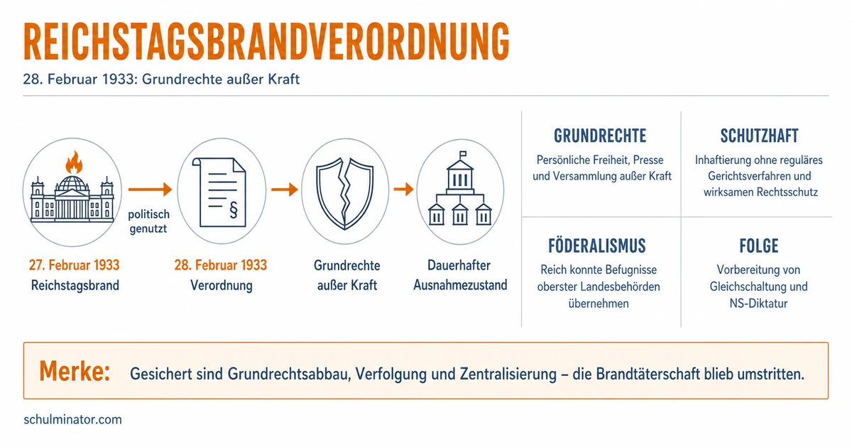 Reichstagsbrandverordnung: Weg in die NS-Diktatur