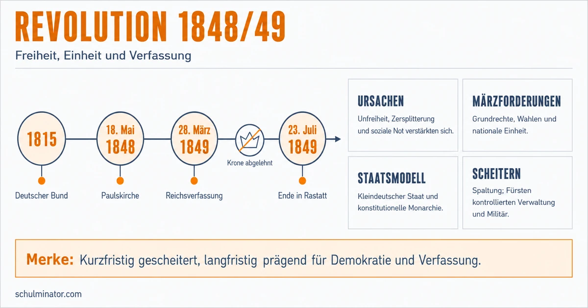 Revolution 1848/49: Ursachen, Verlauf und Folgen