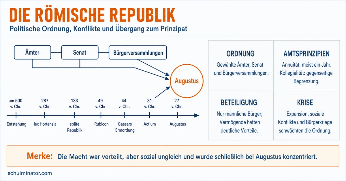 Römische Republik: Macht, Konflikte und Ende