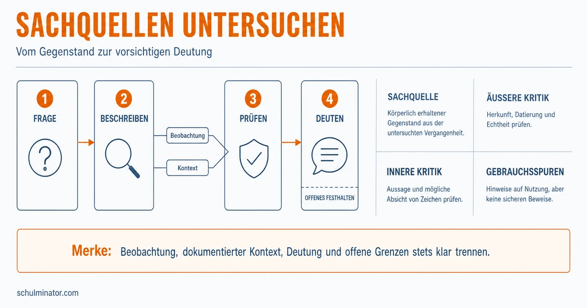 Sachquellen untersuchen: Geschichte aus Dingen lesen