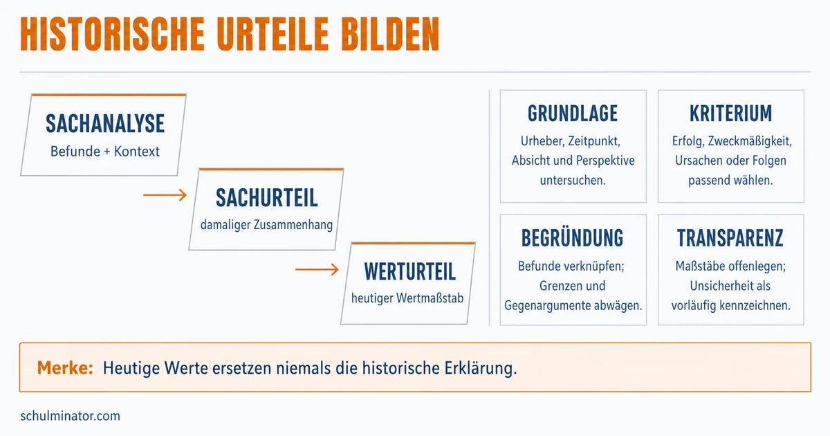 Sachurteil und Werturteil in Geschichte