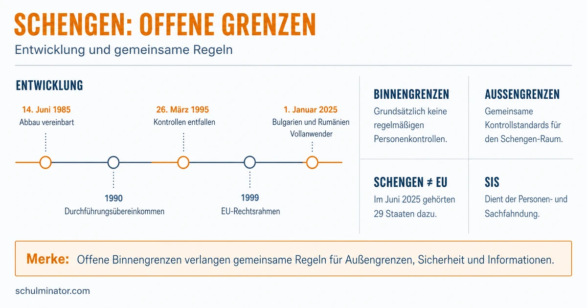 Schengener Abkommen: offene Grenzen verstehen