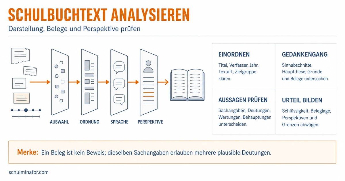Schulbuchtext analysieren: Methode in Geschichte