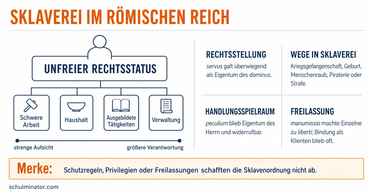 Sklaverei im Römischen Reich einfach erklärt