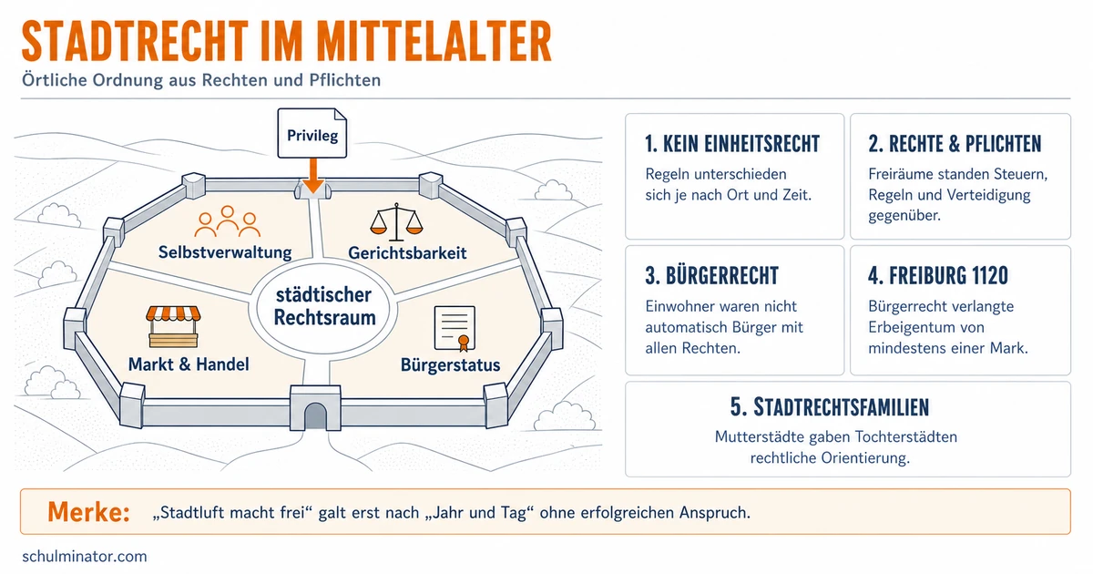 Stadtrecht im Mittelalter einfach erklärt