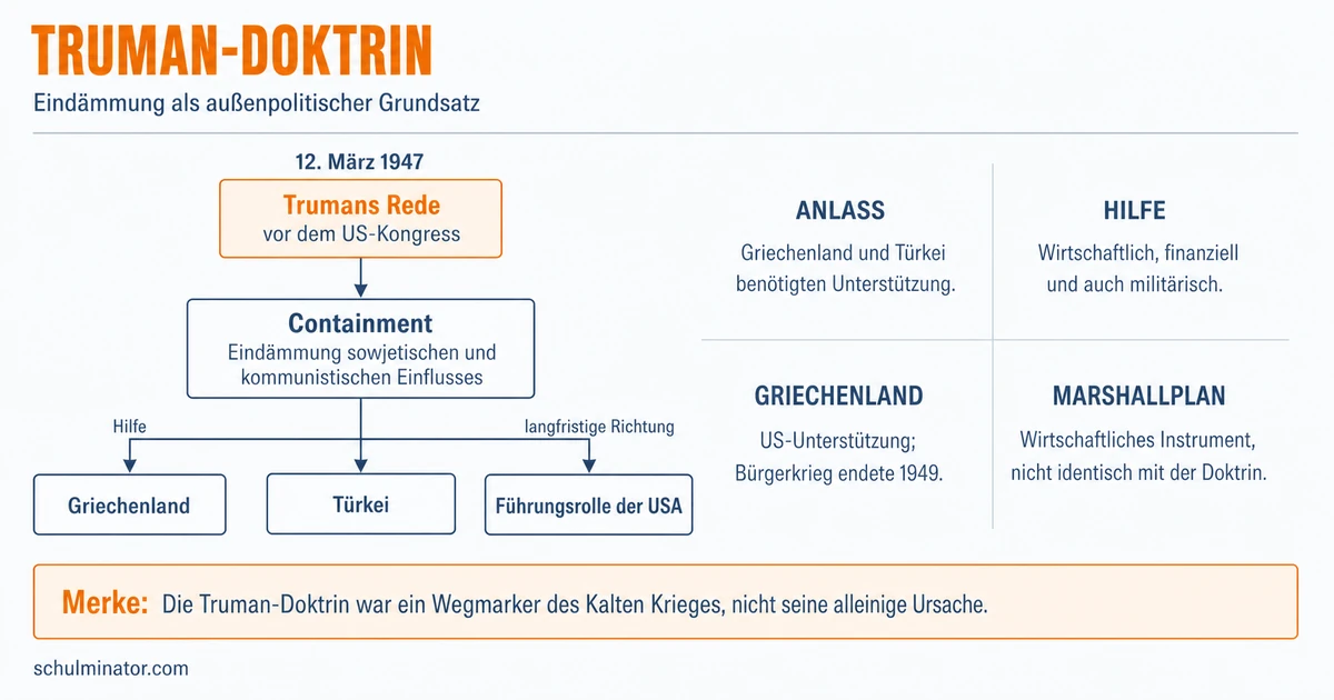 Truman-Doktrin: Ziele, Inhalt und Folgen