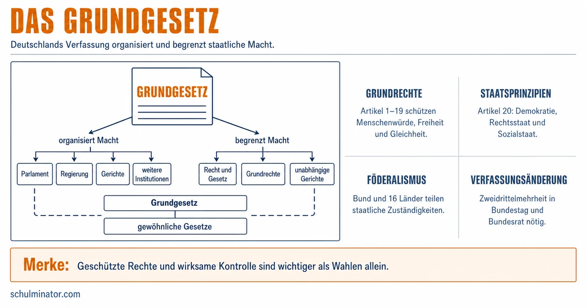 Verfassung einfach erklärt: Staat und Grundrechte