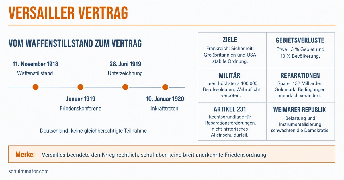 Versailler Vertrag: Inhalt, Folgen und Bewertung