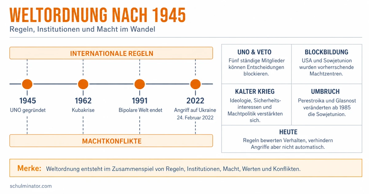 Weltordnung nach 1945: Aufbau, Konflikte, Wandel