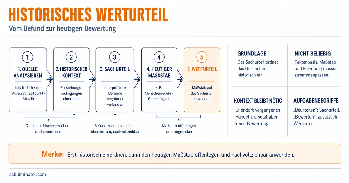 Werturteil in Geschichte: begründet bewerten