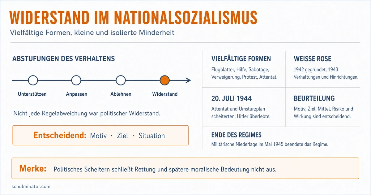 Widerstand gegen den Nationalsozialismus erklärt