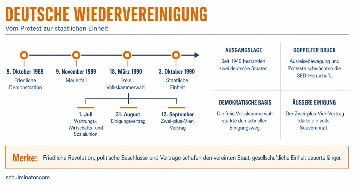 Deutsche Wiedervereinigung 1989/90 einfach erklärt