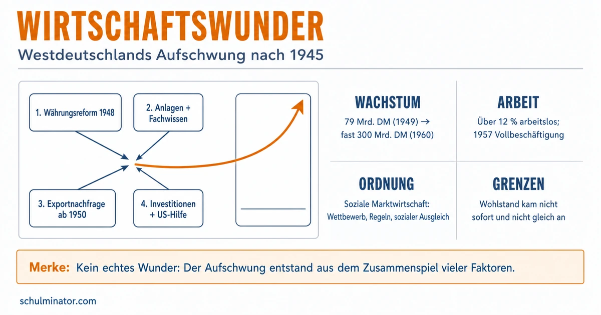 Wirtschaftswunder: Ursachen, Verlauf und Folgen
