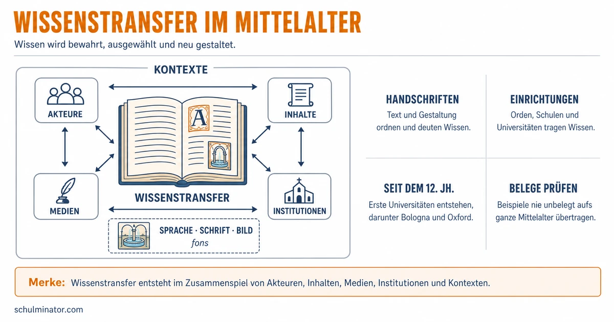Wissenstransfer im Mittelalter einfach erklärt