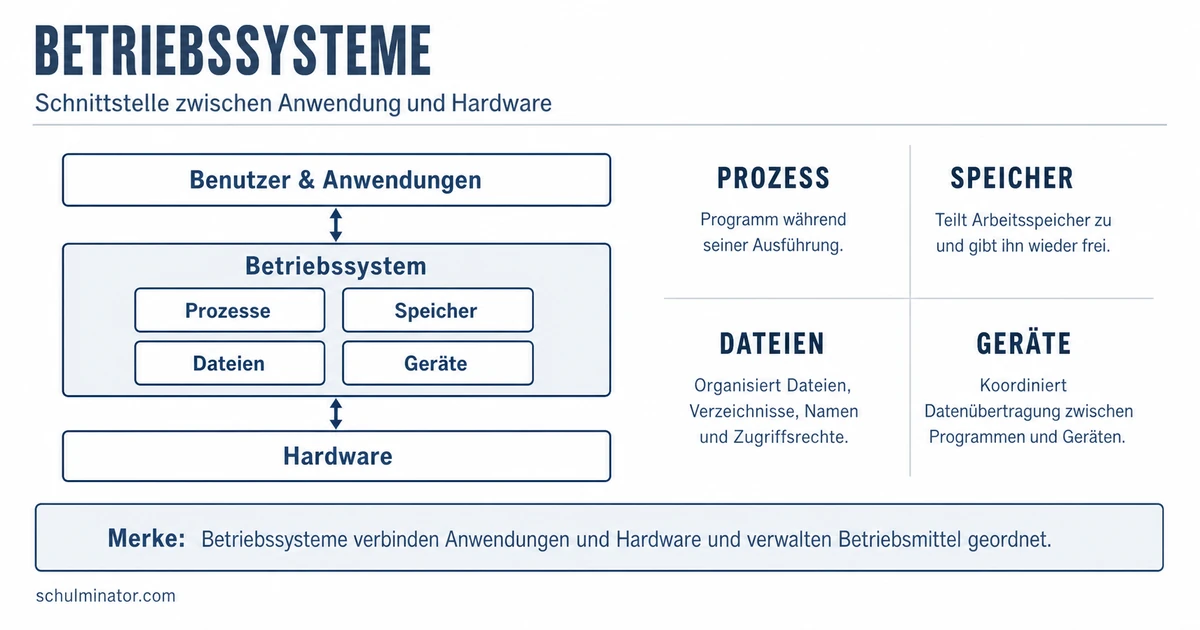 Betriebssystem: Aufgaben und Beispiele einfach erklärt