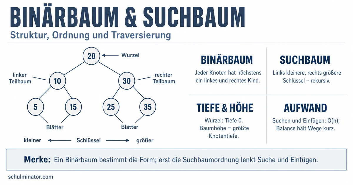 Binärbaum: Aufbau, Traversierung und Suchbaum