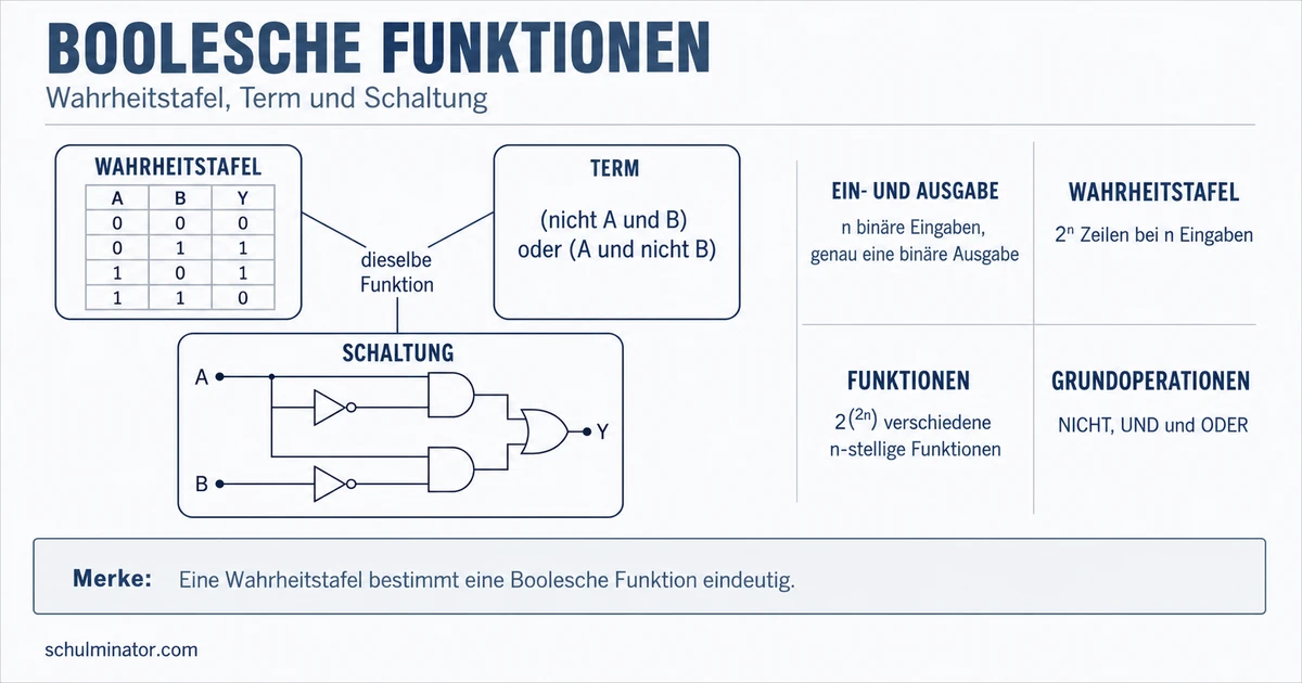 Boolesche Funktionen: Wahrheitstabellen verstehen