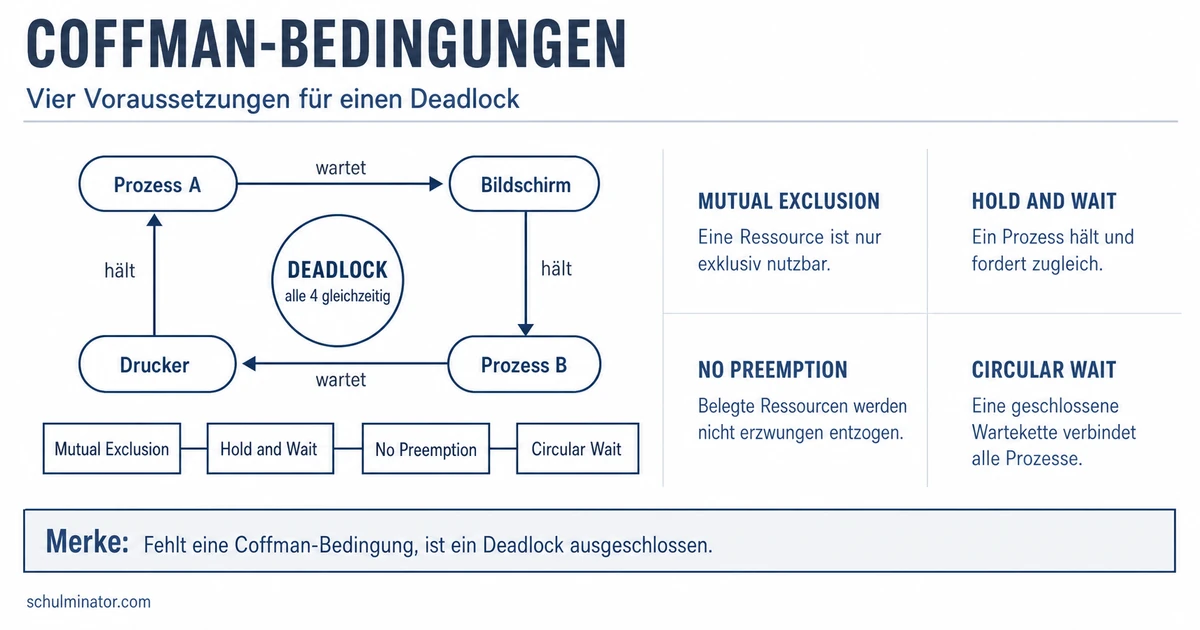 Coffman-Bedingungen: Deadlocks sicher erkennen