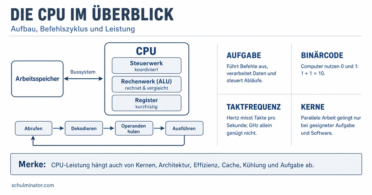 CPU einfach erklärt: Aufbau, Ablauf und Leistung
