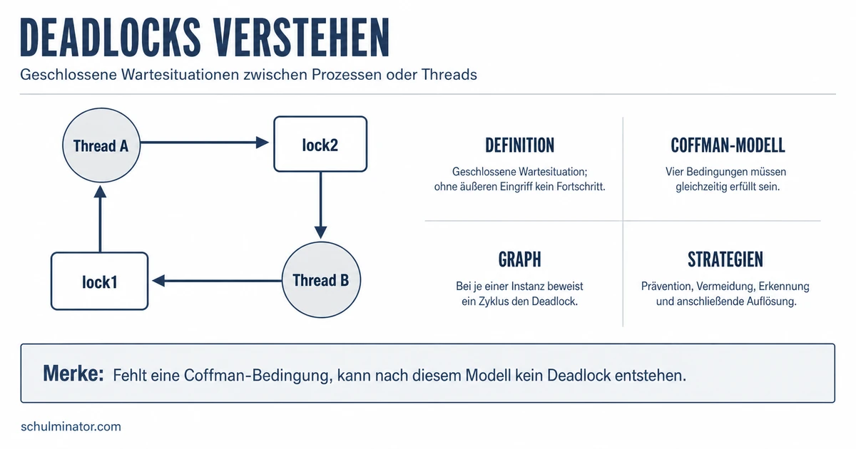 Deadlock: erkennen, verhindern und auflösen