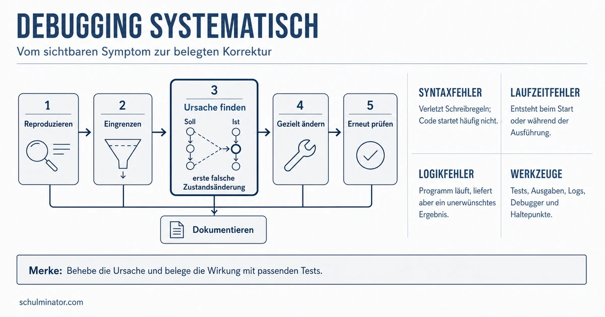 Debugging: Fehler systematisch finden und beheben