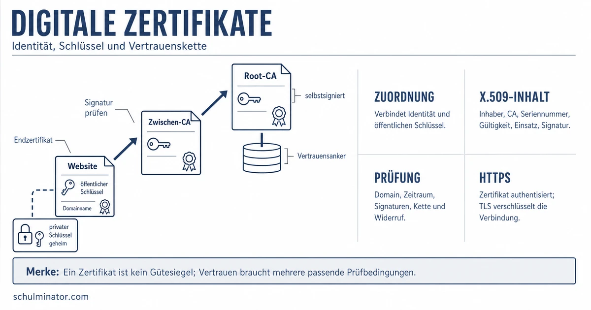 Digitales Zertifikat einfach erklärt
