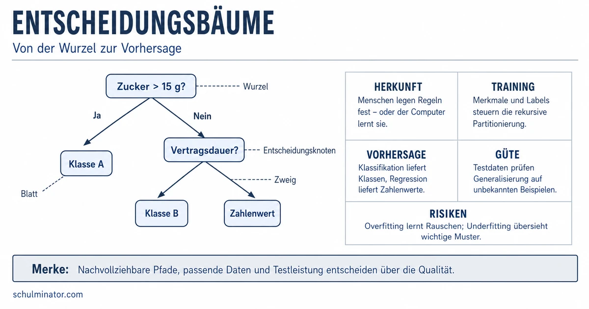 Entscheidungsbaum: Aufbau, Lernen und Grenzen