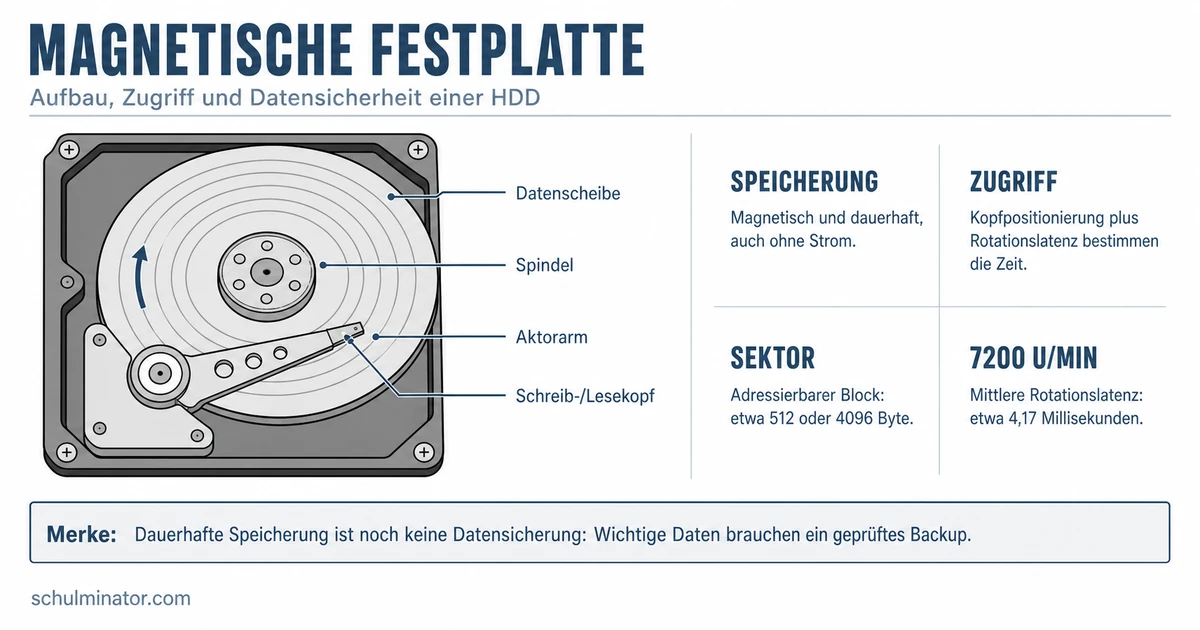 Festplatte: Aufbau, Funktion und Datensicherung