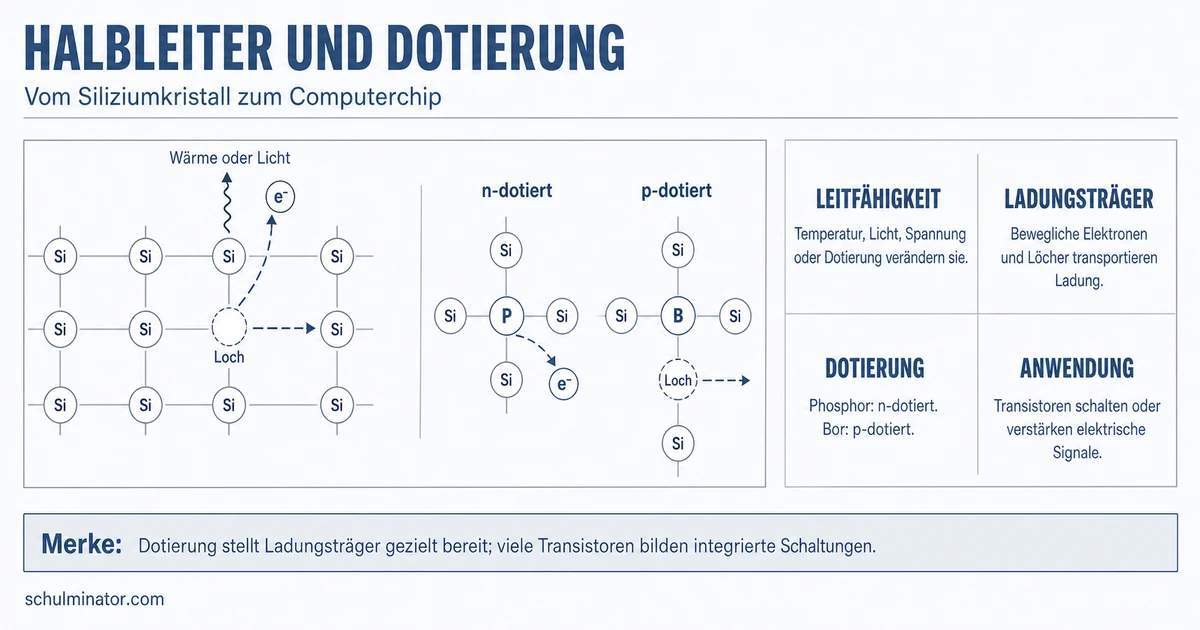 Halbleiter einfach erklärt: Silizium und Dotierung