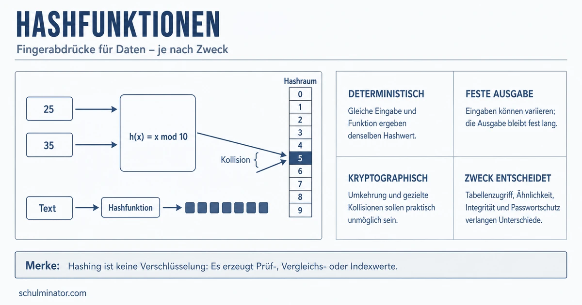 Hashfunktion einfach erklärt: Hashwerte verstehen