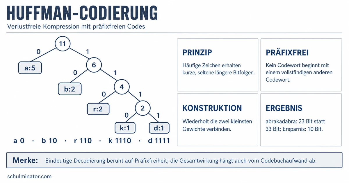 Huffman-Codierung einfach erklärt