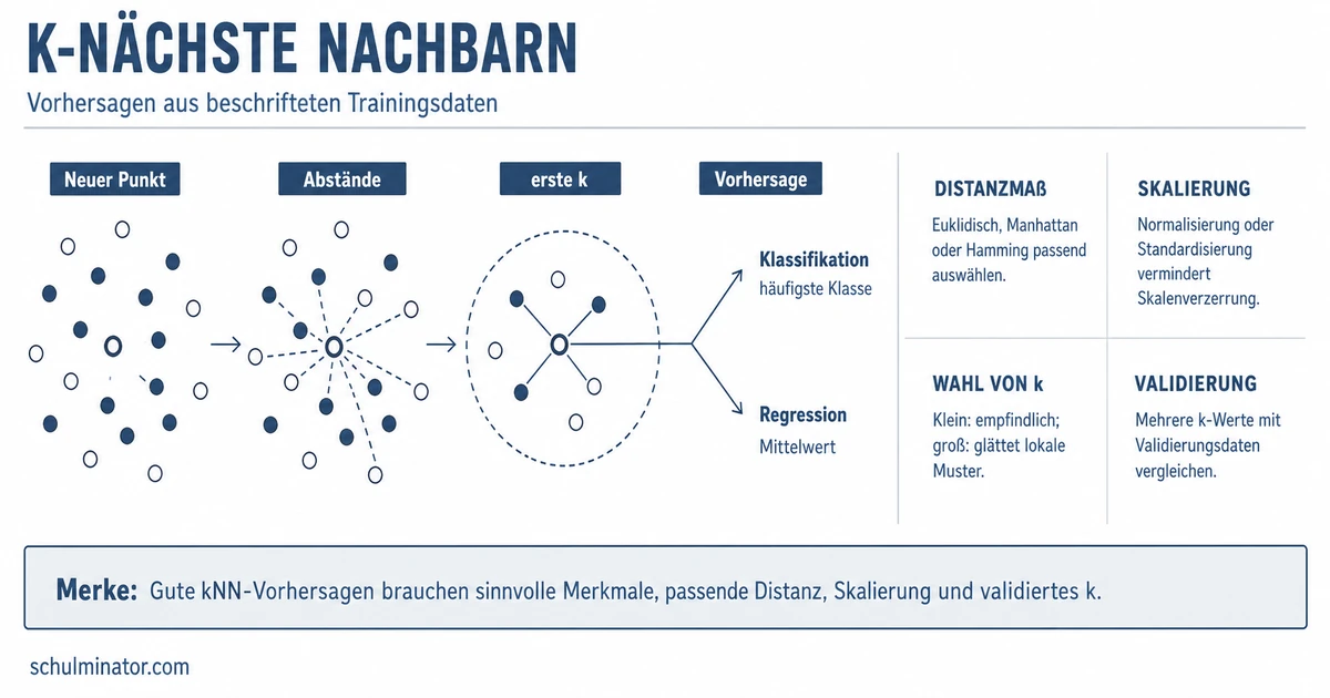 k-Nächste-Nachbarn-Algorithmus einfach erklärt
