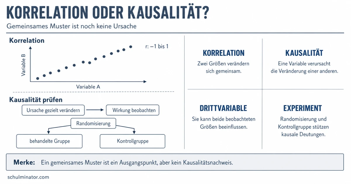 Korrelation und Kausalität unterscheiden