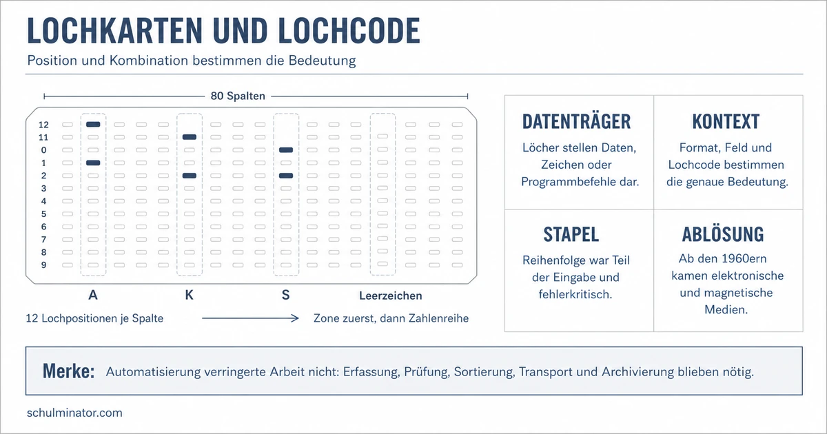 Lochkarte: Funktionsweise, Code und Geschichte
