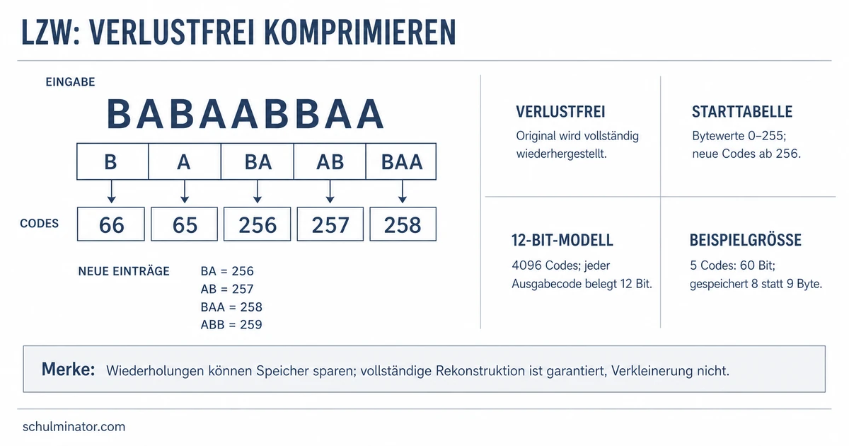 LZW-Kompression einfach erklärt und angewendet