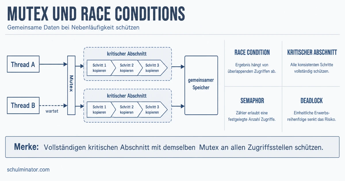 Mutex einfach erklärt: Gemeinsame Daten schützen
