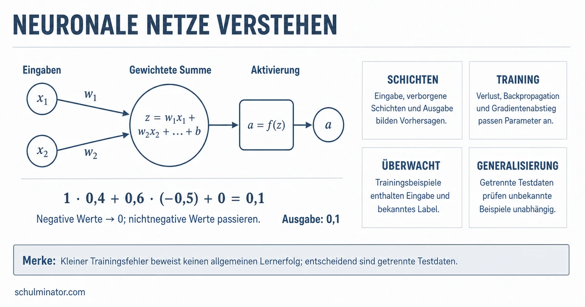 Neuronales Netz: Aufbau, Berechnung und Training
