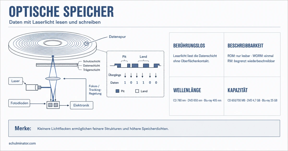 Optischer Speicher: Funktion, Arten und Sicherung