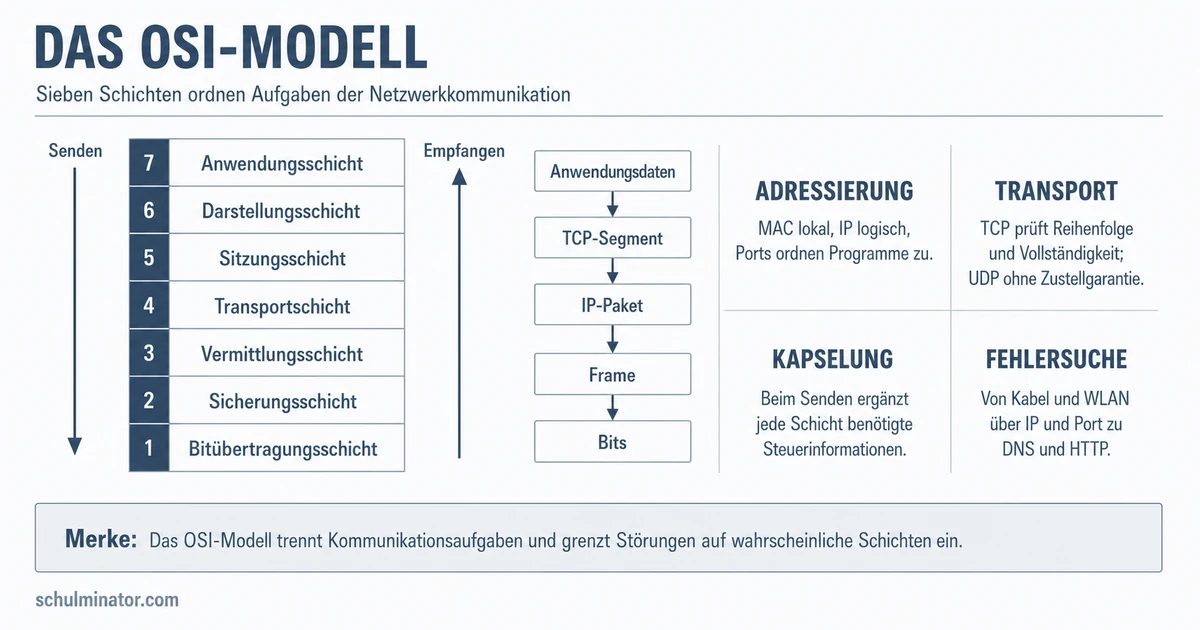 OSI-Modell: 7 Schichten einfach erklärt