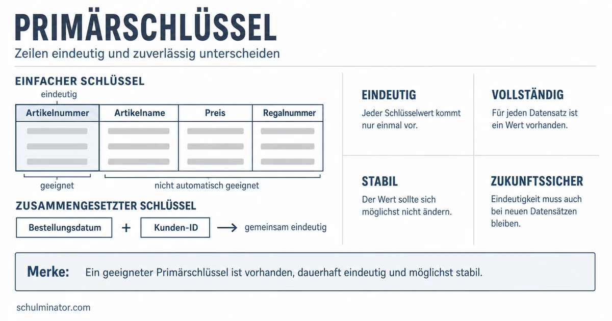 Primärschlüssel einfach erklärt
