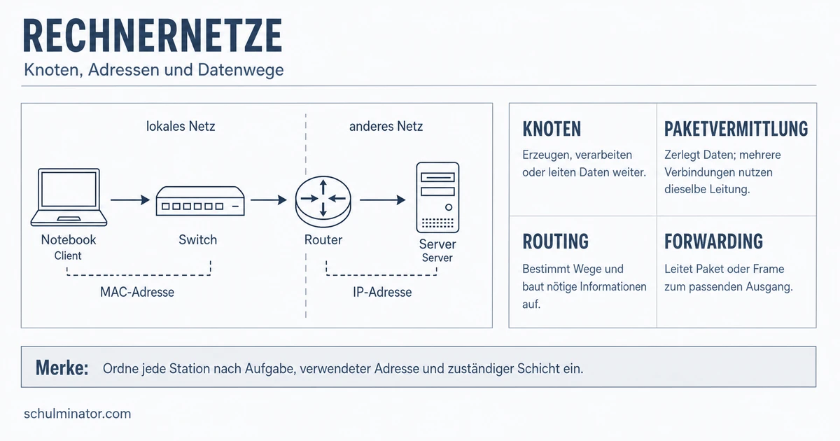 Rechnernetz einfach erklärt: Aufbau und Datenweg