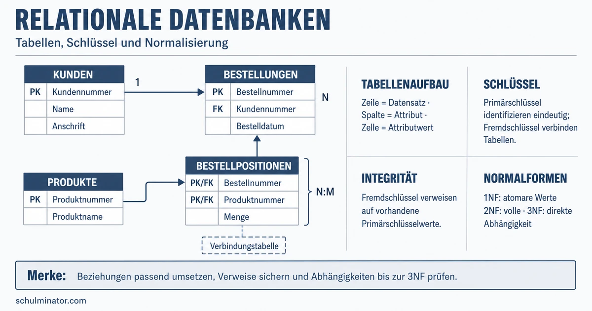 Relationale Datenbank: Aufbau und Normalisierung