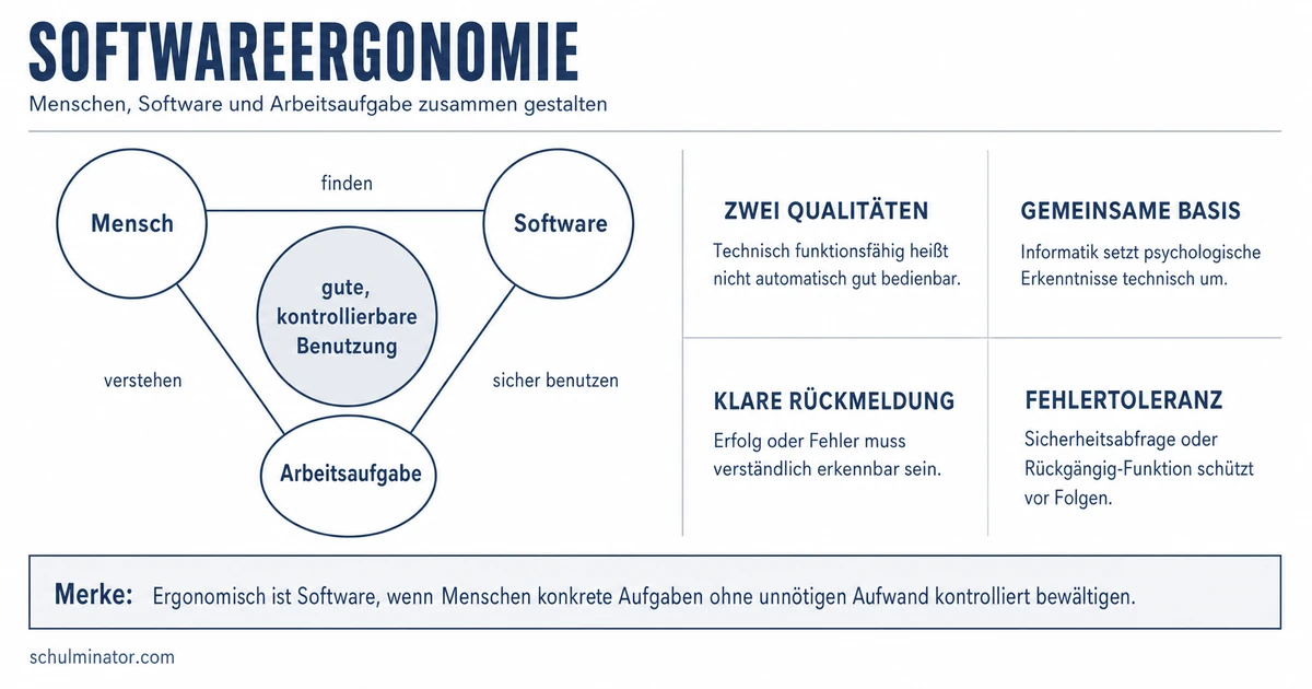 Softwareergonomie: Benutzerfreundlichkeit prüfen