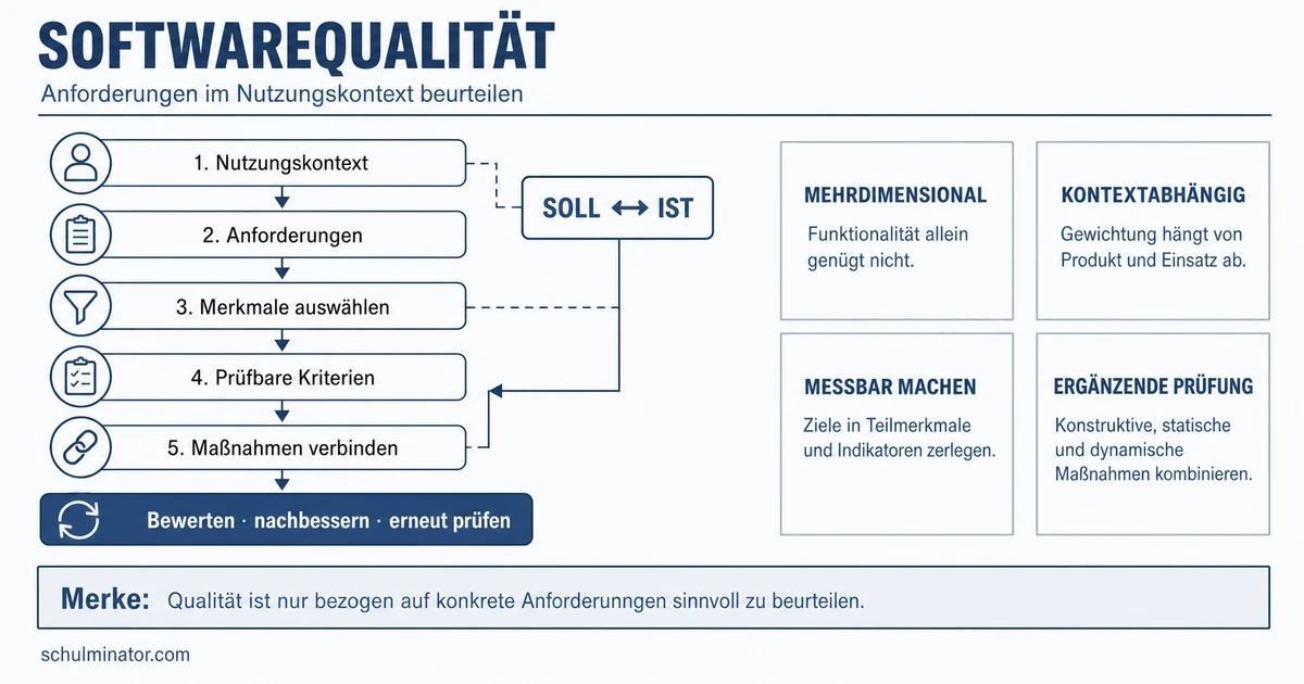 Softwarequalität: Merkmale prüfen und sichern