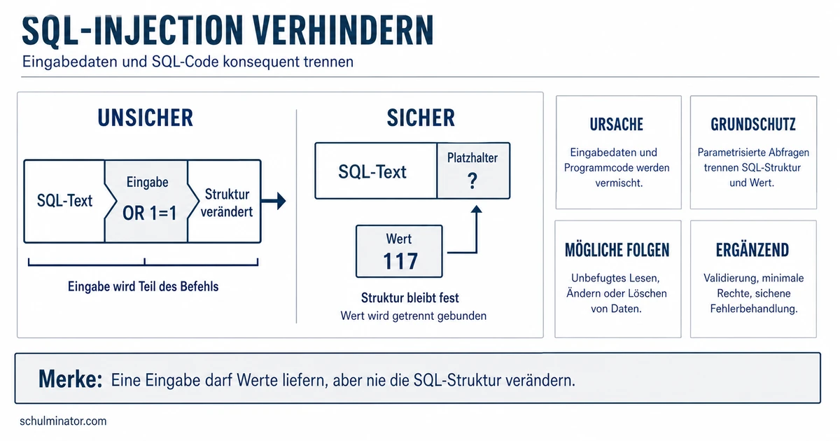 SQL-Injection einfach erklärt und verhindern