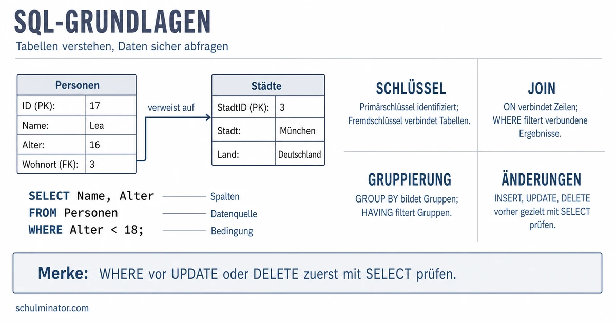 SQL lernen: Abfragen, JOINs und Datenänderungen