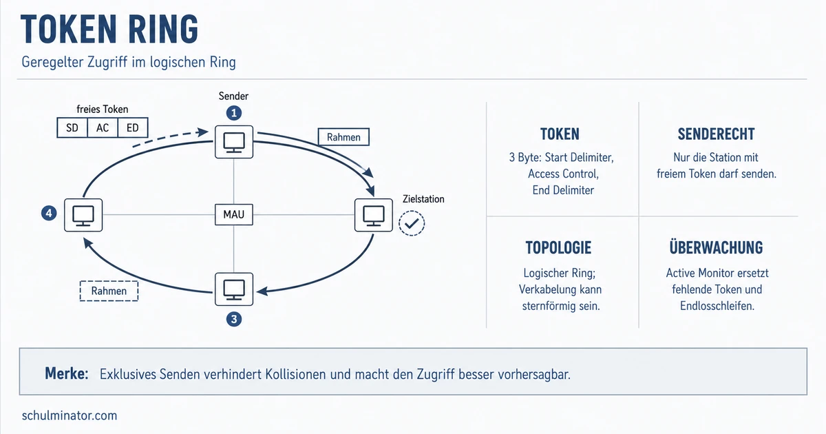 Token Ring: Funktionsweise einfach erklärt