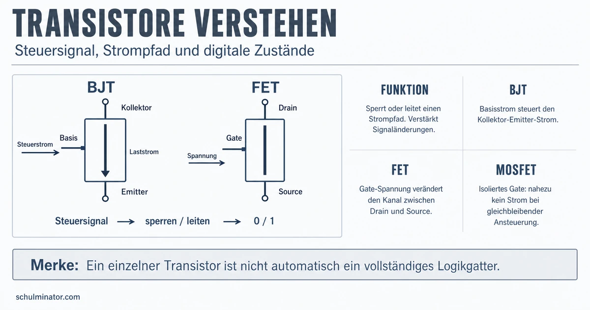 Transistor einfach erklärt: Schalter und Logik