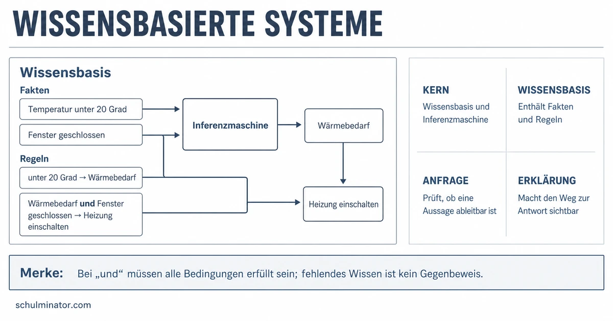 Wissensbasiertes System: Fakten, Regeln, Inferenz