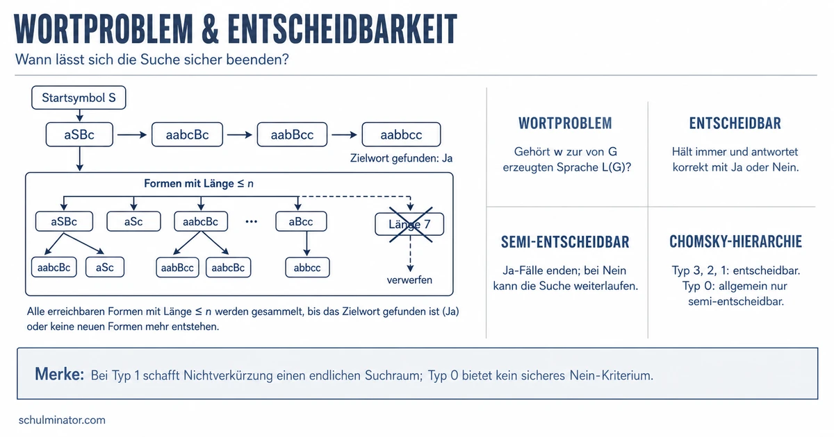 Wortproblem: Entscheidbarkeit einfach erklärt